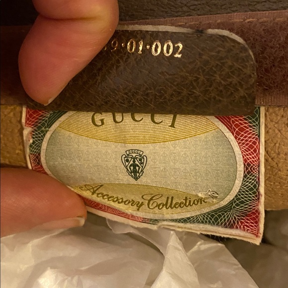💚❤️100% authentic VTG Gucci Monogram Clutch with Brown 🤎Leather Trim - Picture 8 of 12